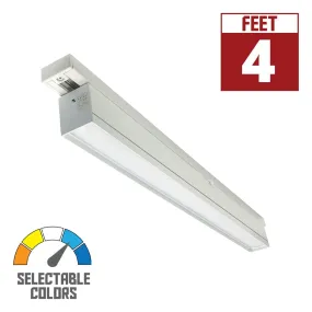 T-Line 4 ft LED Linear Track Bar 40W 3200 Lumens Selectable CCT 30K/35K/40K, Halo, White