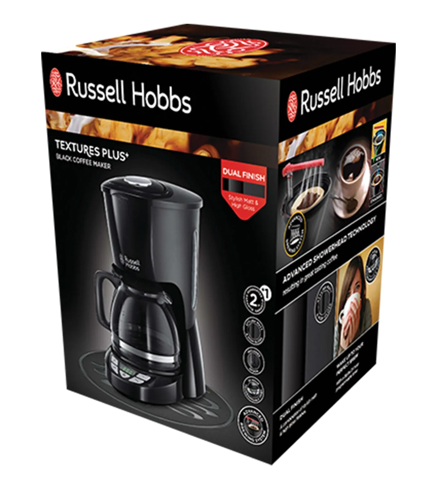 Textures Plus Coffee Maker - Black