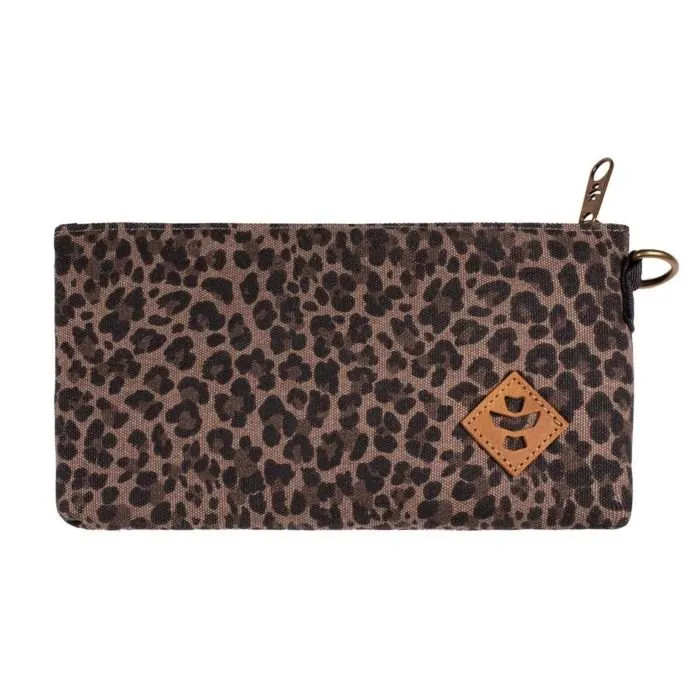 The Broker Money Bag in Leopard with Velcro & Zip by Revelry Supply