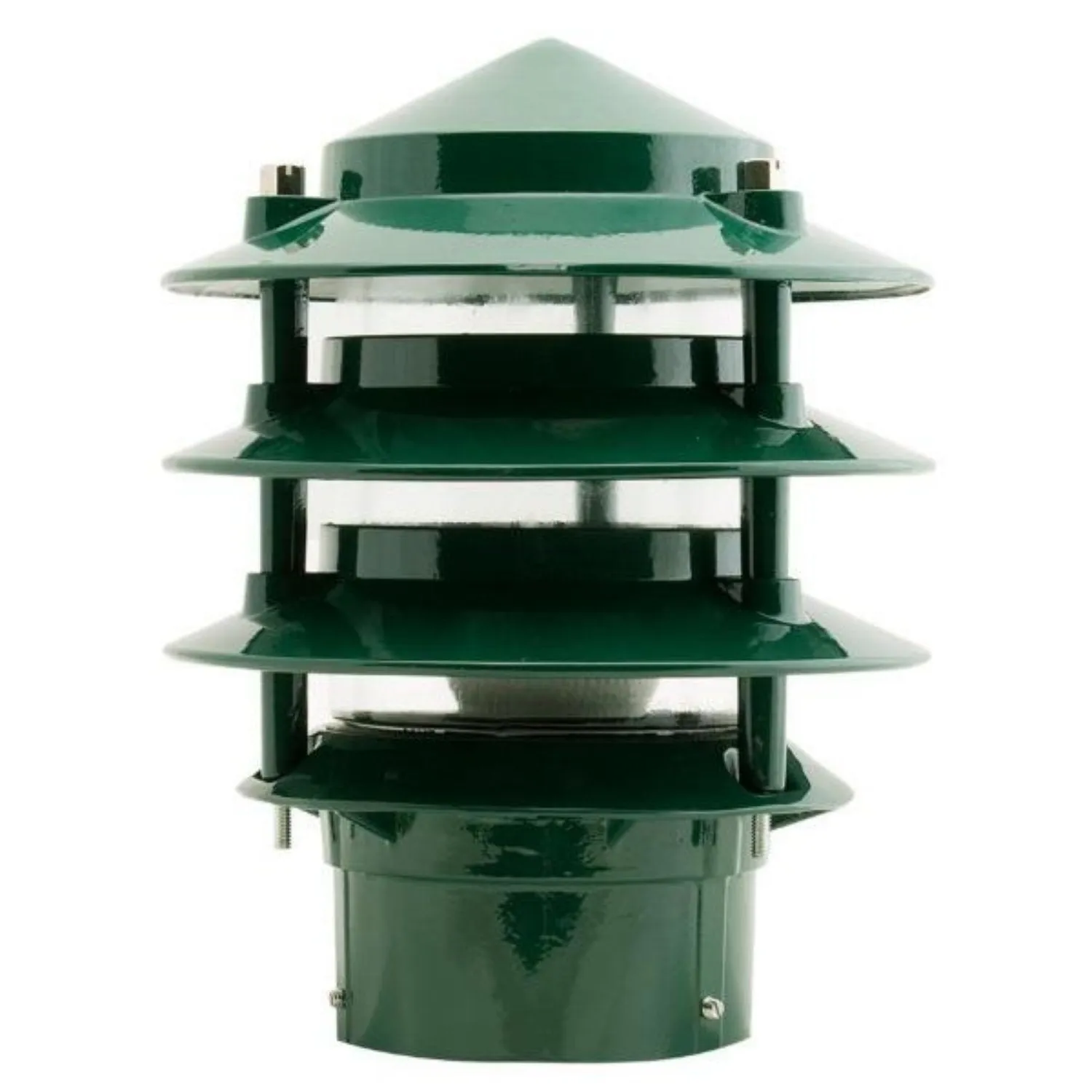 Three Tier Bollard Head in Green, White, Black, Silver or Beige