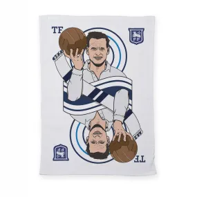 Tom Finney Preston North End Playing Card Tea Towel