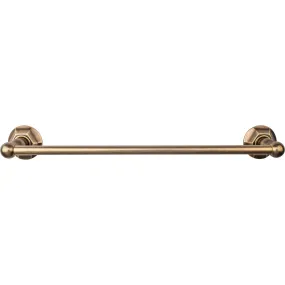 Top Knobs ED6GBZB Edwardian Bath Towel Bar 18 Inch Single - Hex Backplate German Bronze