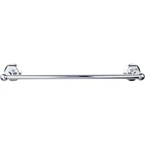 Top Knobs ED6PCB Edwardian Bath Towel Bar 18 Inch Single - Hex Backplate Polished Chrome