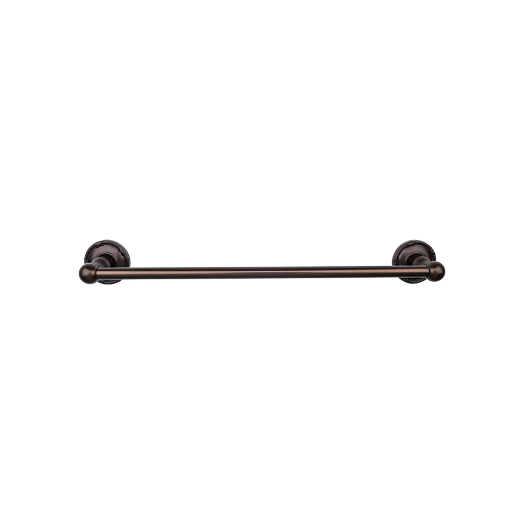 Top Knobs ED8ORBE Edwardian Bath Towel Bar 24 Inch Single - Ribbon Bplate Oil Rubbed Bronze