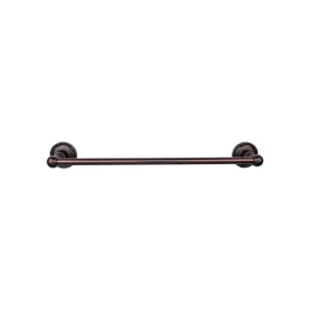 Top Knobs ED8ORBE Edwardian Bath Towel Bar 24 Inch Single - Ribbon Bplate Oil Rubbed Bronze