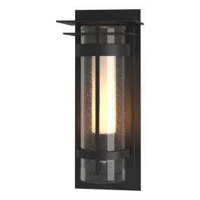 Torch with Top Plate Outdoor Sconce