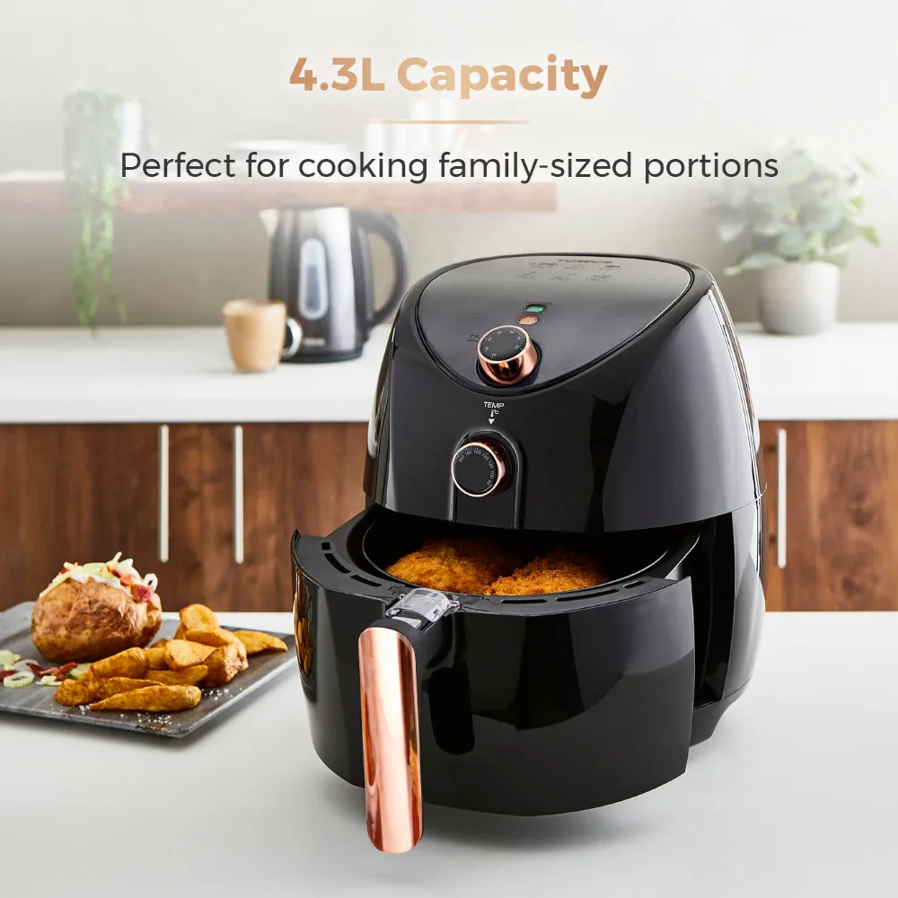 Tower Vortx Manual Air Fryer 4.3L  - Black