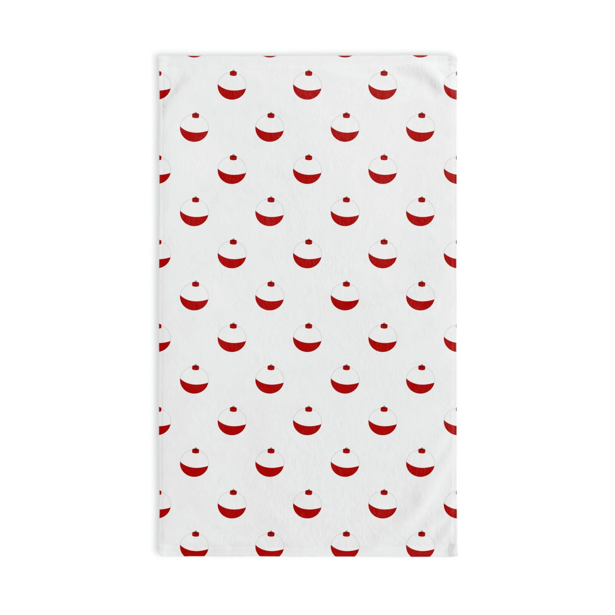 Traditional Red & White Bobber - Patttern #2  - Hand Towel