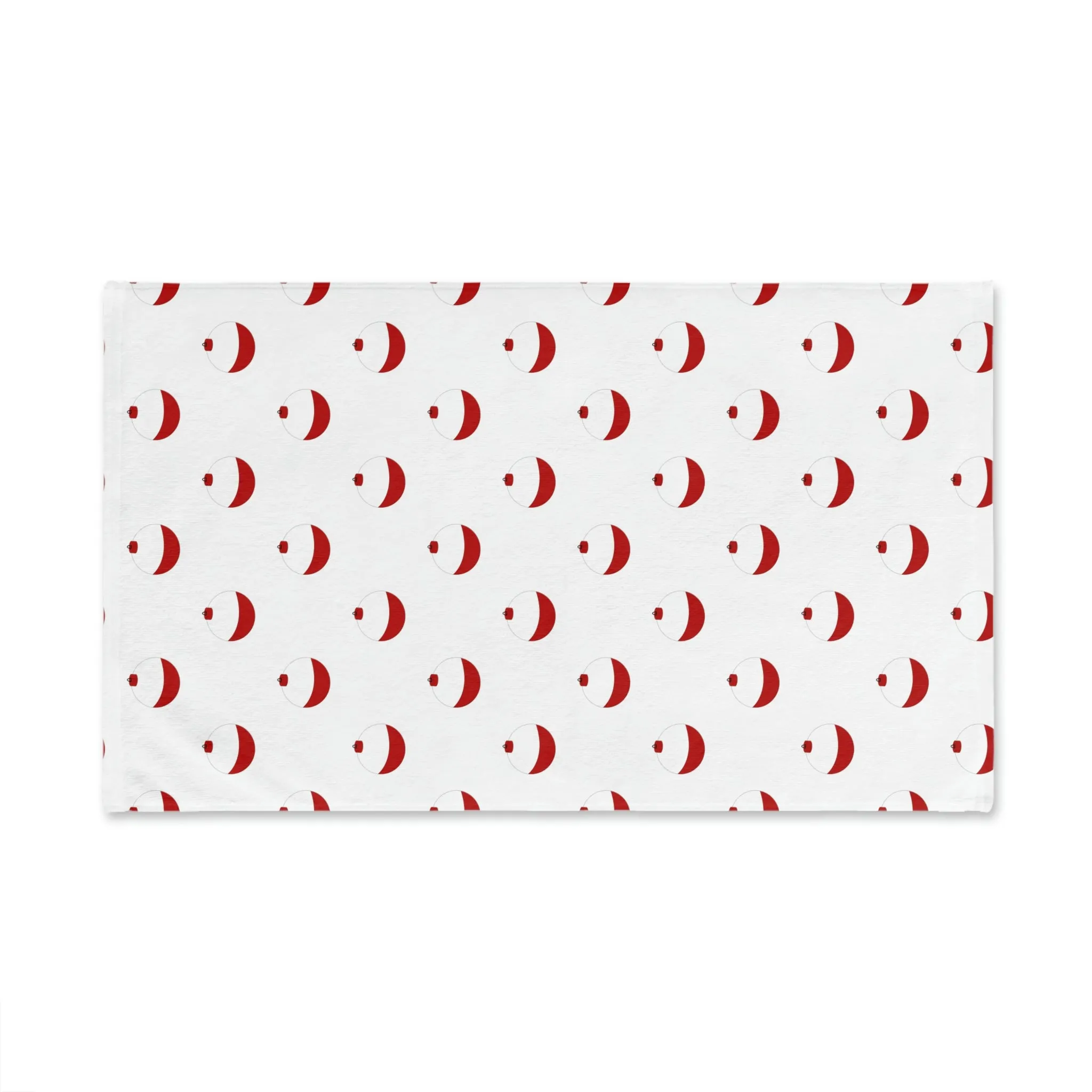 Traditional Red & White Bobber - Patttern #2  - Hand Towel