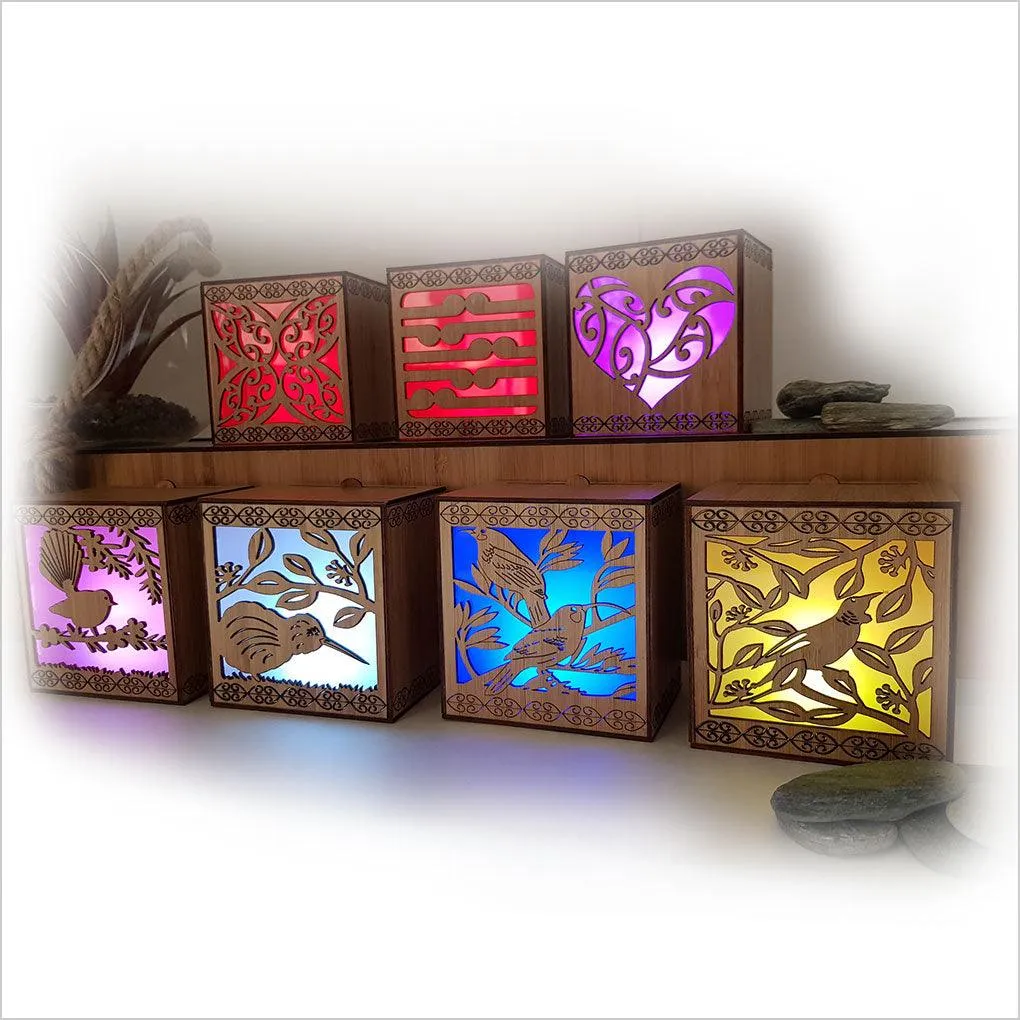 Tui on Pohutukawa LED Tealight Candle Box