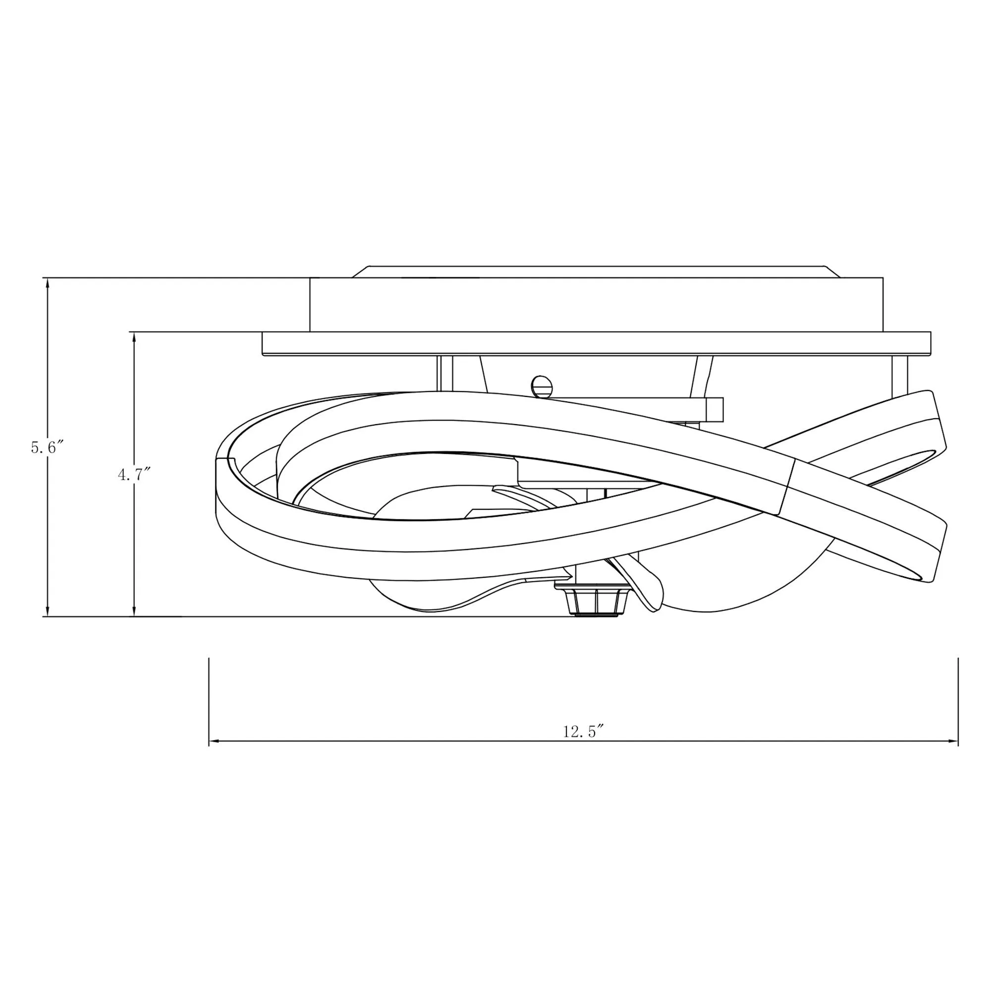 Vaczon 13" Flush Mount Caged Fan with Light and Remote Control