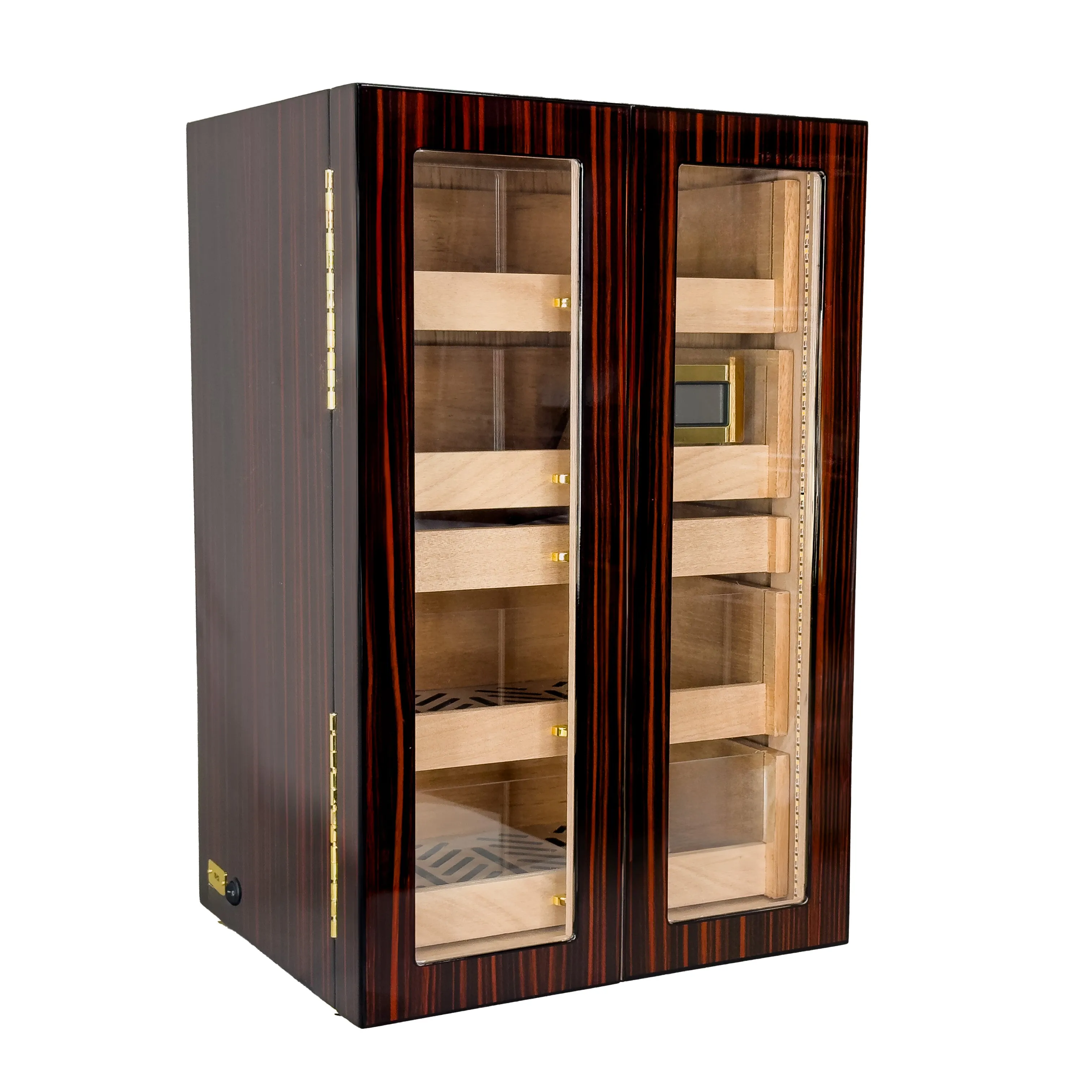 Visol Allen Macassar Ebony Cabinet Humidor - Holds up to 200 Cigars