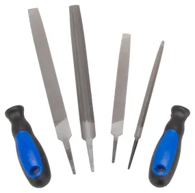 Vulcan JL-FS-6PCS-2 File Set, 6-Piece, Blade: Steel Handle: PP   TPR, Blue & Black (Handle) :CD: QUANTITY: 1