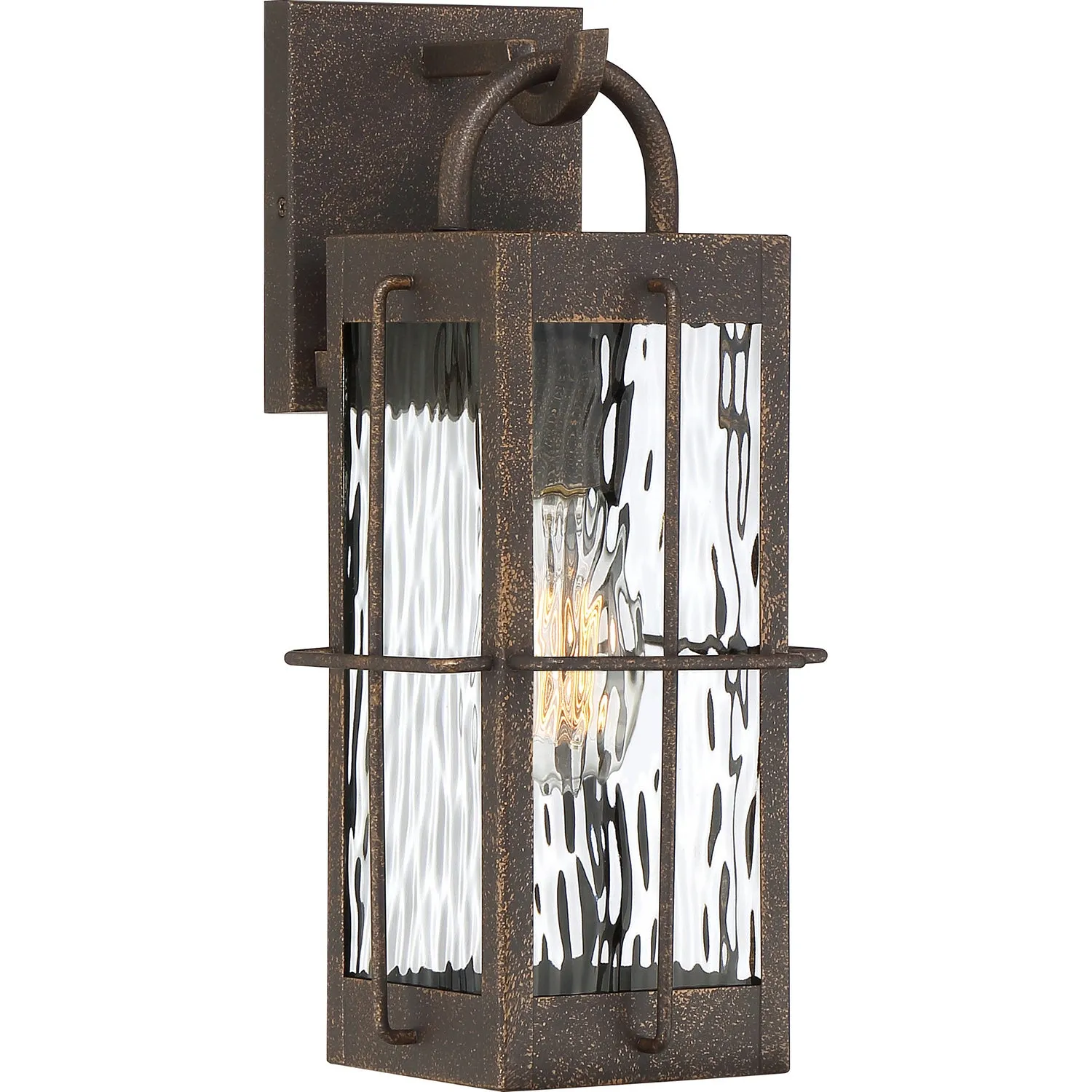 Ward 1-Light Outdoor Lantern in Gilded Bronze