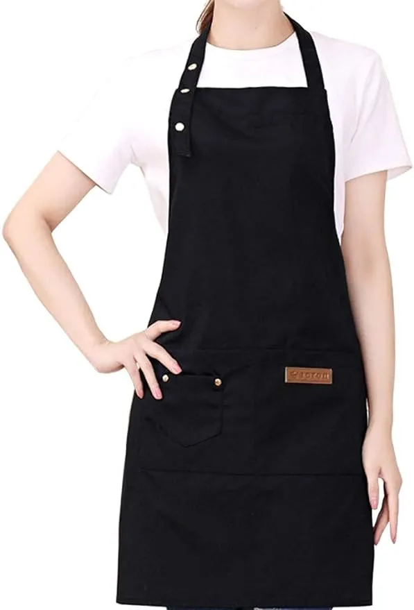 Waterproof Kitchen Aprons With 3 Pockets