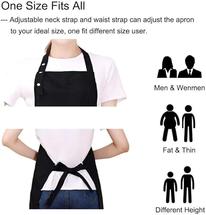 Waterproof Kitchen Aprons With 3 Pockets