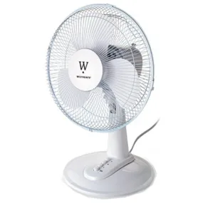 Westpointe FT30-16J Oscillation & Tilt Adjustable Table Fan, 3-Speed, 12"