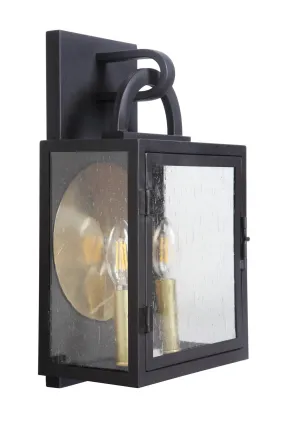 Wolford 2-Light Pocket Lantern in Textured Matte Black