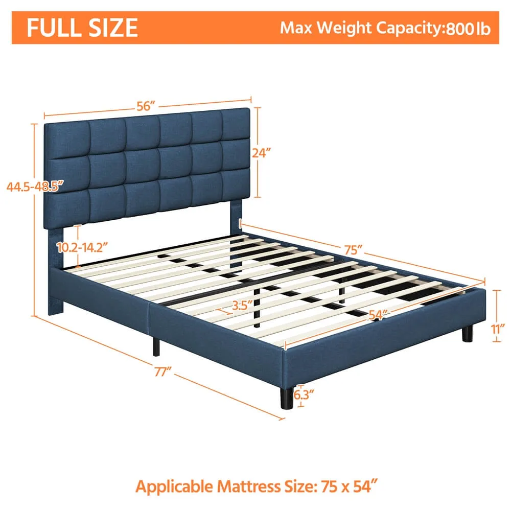 Yaheetech Modern Platform Bed Frame, Navy Blue