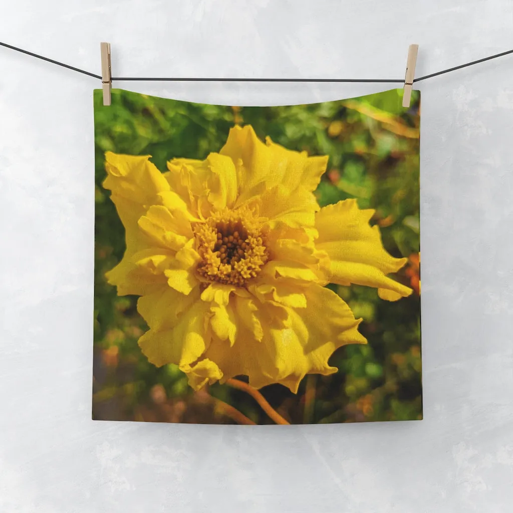 Yellow Flowers Face Towel