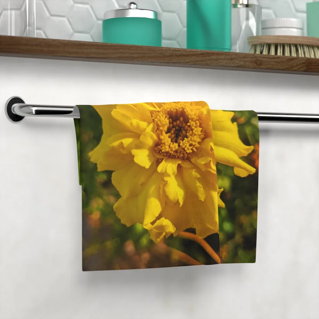 Yellow Flowers Face Towel